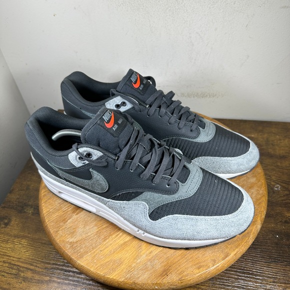 Nike Air Max 1 Men's Shoes Size 14 Dark Grey Suede Mesh HJ9292-070